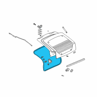 OEM 2002 Pontiac Aztek Weatherstrip Asm-Lift Gate Diagram - 10350445