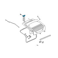 OEM 2002 Pontiac Aztek Hinge Asm-End Gate Window Diagram - 10301721