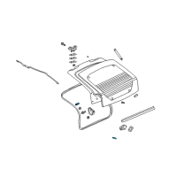 OEM 2002 Pontiac Aztek Lift Cylinder Stud Diagram - 11609286