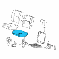 OEM 2009 Chevrolet Silverado 1500 Pad Asm-Rear Seat Cushion Diagram - 22771032