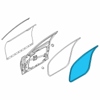 OEM 2016 Hyundai Genesis Weatherstrip-Front Door Body Side LH Diagram - 82110-B1000-RRY