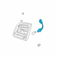 OEM 2012 Kia Sorento Rear Combination Holder & Wiring, Inside Diagram - 924901U100