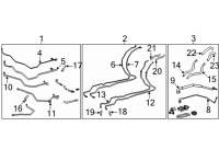 OEM 2021 Toyota Sienna Front AC Line Diagram - 88716-08350