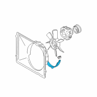 OEM 2002 Toyota Tundra Lower Shroud Diagram - 16712-07020