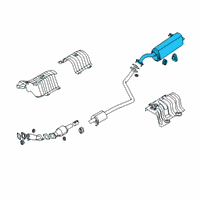 OEM 2021 Hyundai Venue Rear Muffler Assembly Diagram - 28710-K2600