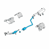 OEM Hyundai Venue Center Muffler Complete Diagram - 28600-K2600