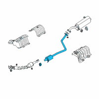OEM 2021 Hyundai Venue Center Muffler Assembly Diagram - 28650-K2600