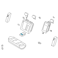 OEM 2010 Hyundai Sonata Rear Seat Armrest Cup Holder Cover Diagram - 89925-0A700-HZ