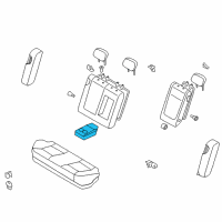 OEM 2009 Hyundai Sonata Rear Seat Back Armrest Assembly Diagram - 89900-0A000-U7A