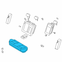 OEM 2009 Hyundai Sonata Cushion Assembly-Rear Seat Diagram - 89100-0A000-U7A