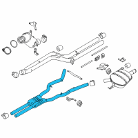 OEM 2013 BMW ActiveHybrid 7 Center Pipe Diagram - 18-30-7-637-095