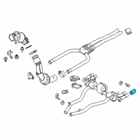 OEM BMW Tailpipe Trim, Black Chrome Diagram - 18-10-8-072-035