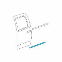 OEM 2005 Dodge Dakota Molding-Rear Door Diagram - 5HC44WSBAB