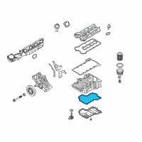 OEM 2017 BMW 530i Oil Pan Gasket Diagram - 11-13-7-570-706