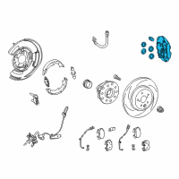 OEM 2018 Lexus GS F Rear Driver Disc Brake Cylinder Assembly Diagram - 47850-0W100