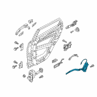 OEM Hyundai Tucson Latch Assembly-Rear Door, LH Diagram - 81410-D3000
