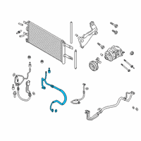 OEM 2017 Lincoln MKZ Upper Pressure Hose Diagram - HP5Z-19D742-D