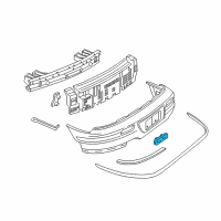 OEM 1994 Buick Skylark Reflector Asm-Rear Bumper Fascia Diagram - 5976021