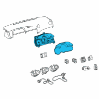 OEM 2009 Pontiac Vibe Cluster Assembly Diagram - 19184120