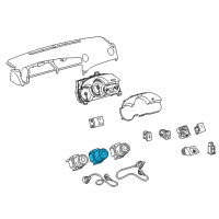 OEM 2009 Pontiac Vibe Heater & Air Conditioner Control Assembly Diagram - 19204133