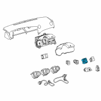 OEM 2010 Pontiac Vibe Switch, Outside Remote Control Rear View Mirror Diagram - 19184832