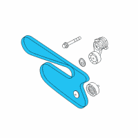 OEM BMW 528xi Ribbed V-Belt Diagram - 11-28-7-628-650