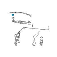 OEM 2010 Jeep Commander Cap-WIPER Arm Nut Diagram - 4389440