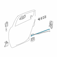 OEM 2001 Chevrolet Impala Rod-Rear Side Door Locking Diagram - 10434081