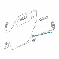 OEM 2002 Chevrolet Impala Rod-Rear Side Door Inside Handle <Use 1C5L Diagram - 10287291