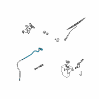 OEM Kia Sedona Windshield Washer Nozzle Assembly Diagram - 0K5526750YA