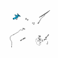 OEM 2002 Kia Sedona Rear Wiper Motor & Bracket Diagram - 0K53A67450