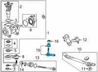 OEM 2021 GMC Sierra 3500 HD Outer Tie Rod Diagram - 84467789