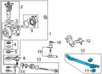 OEM 2020 GMC Sierra 3500 HD Center Link Diagram - 84467793