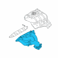 OEM Chevrolet Tracker Engine Exhaust Manifold (On Esn) Diagram - 91174461