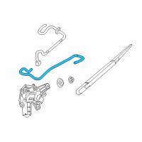 OEM Nissan Pathfinder Back Window Washer Nozzle Assembly Diagram - 28970-9NA0B