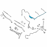 OEM 2017 Lincoln MKX Washer Hose Diagram - FA1Z-17A605-D