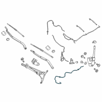 OEM 2016 Lincoln MKX Washer Hose Diagram - FA1Z-17A605-E