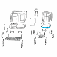 OEM 2013 Ram 3500 Seat Cushion Foam Left Diagram - 68066994AA