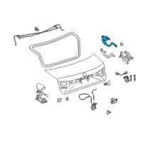 OEM 2017 Lexus ES300h Hinge Assembly, Luggage Diagram - 64520-06090