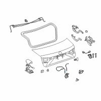 OEM Lexus Cable Sub-Assembly, Luggage Diagram - 64607-33230
