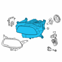 OEM 2015 Jeep Cherokee Right Passenger Hid Headlight Diagram - 68102848AG