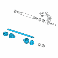 OEM Cadillac ELR Front Wheel Drive Shaft Assembly Diagram - 22884249