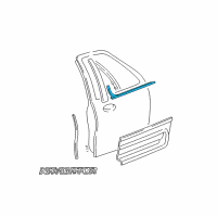 OEM 2004 Lincoln Navigator Belt Weatherstrip Diagram - 2L1Z-7821452-AC