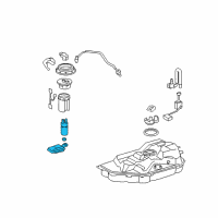 OEM 2015 Lexus RX350 Fuel Pump Assembly W/Filter Diagram - 23220-31390