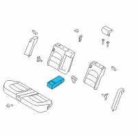 OEM 2011 Hyundai Azera Rear Seat Back Armrest Assembly Diagram - 89900-3L320-A9Q