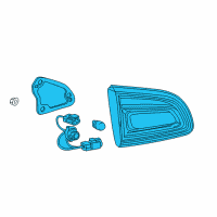 OEM 2017 Buick Enclave Back Up Lamp Assembly Diagram - 23507293