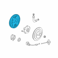 OEM 2000 Honda CR-V Plate, Right Rear Brake Back Diagram - 43110-S10-A02