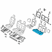 OEM 2017 Ford F-250 Super Duty Seat Cushion Pad Diagram - FL3Z-1863841-B