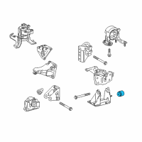 OEM 2018 Toyota Corolla iM Front Mount Bracket Damper Diagram - 12351-26010