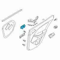OEM 2016 Kia Optima Rear Door Outside Handle Assembly, Left Diagram - 836102T510